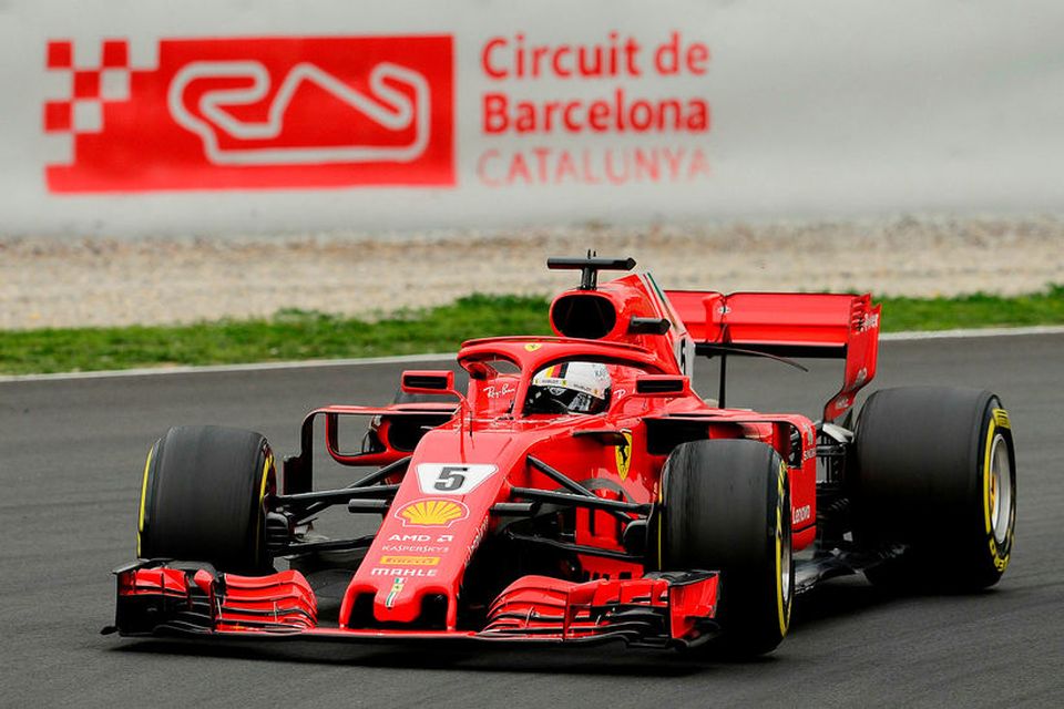 Sebastian Vettel ók hraðar í Barcelona í dag en nokkur annar ökumaður hefur gert.
