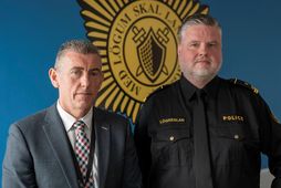 Alan Brady, yfirrannsóknarlögreglufulltrúi írsku lögreglunnar og Eiríkur Valberg, fulltrúi í rannsóknardeild lögreglunnar á höfuðborgarsvæðinu.