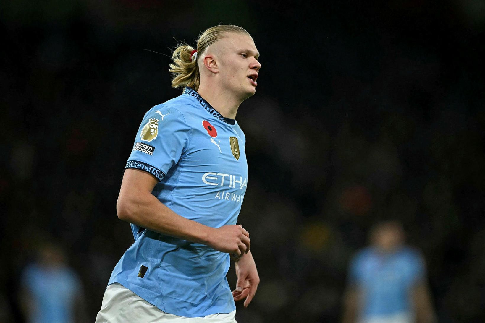 Erling Haaland er á sínum stað í byrjunarliði Manchester City.