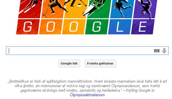 Google í regnbogans litum