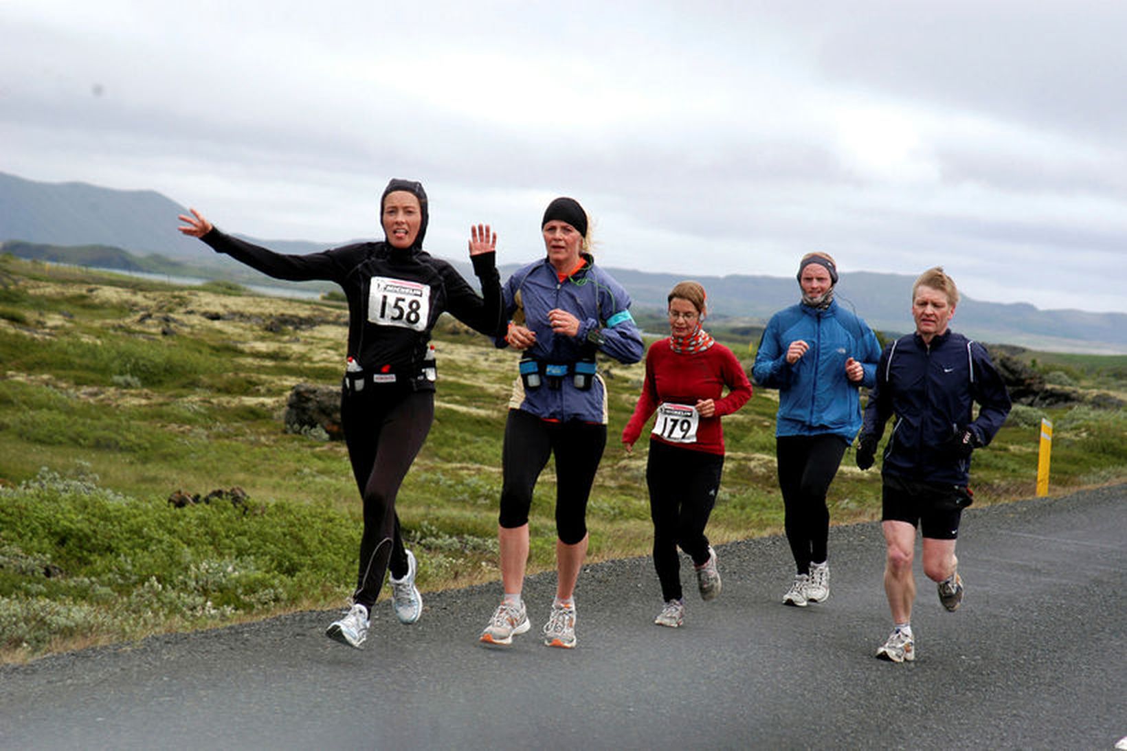 Hátt í 200 keppendur voru í Mývatnsmaraþoninu vorið 2017.