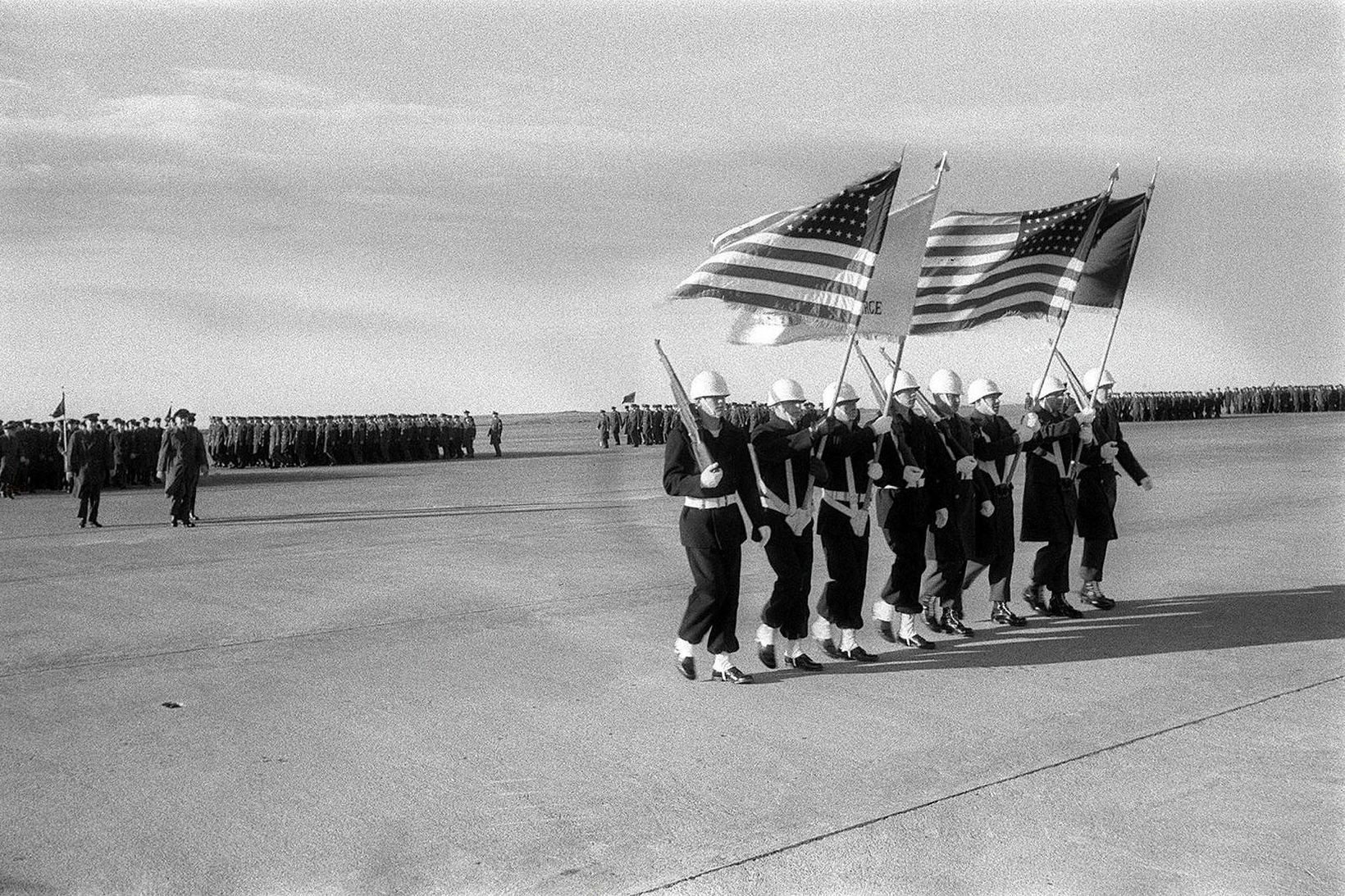 Bandaríska varnarliðið á Keflavíkurflugvelli í febrúar árið 1960.