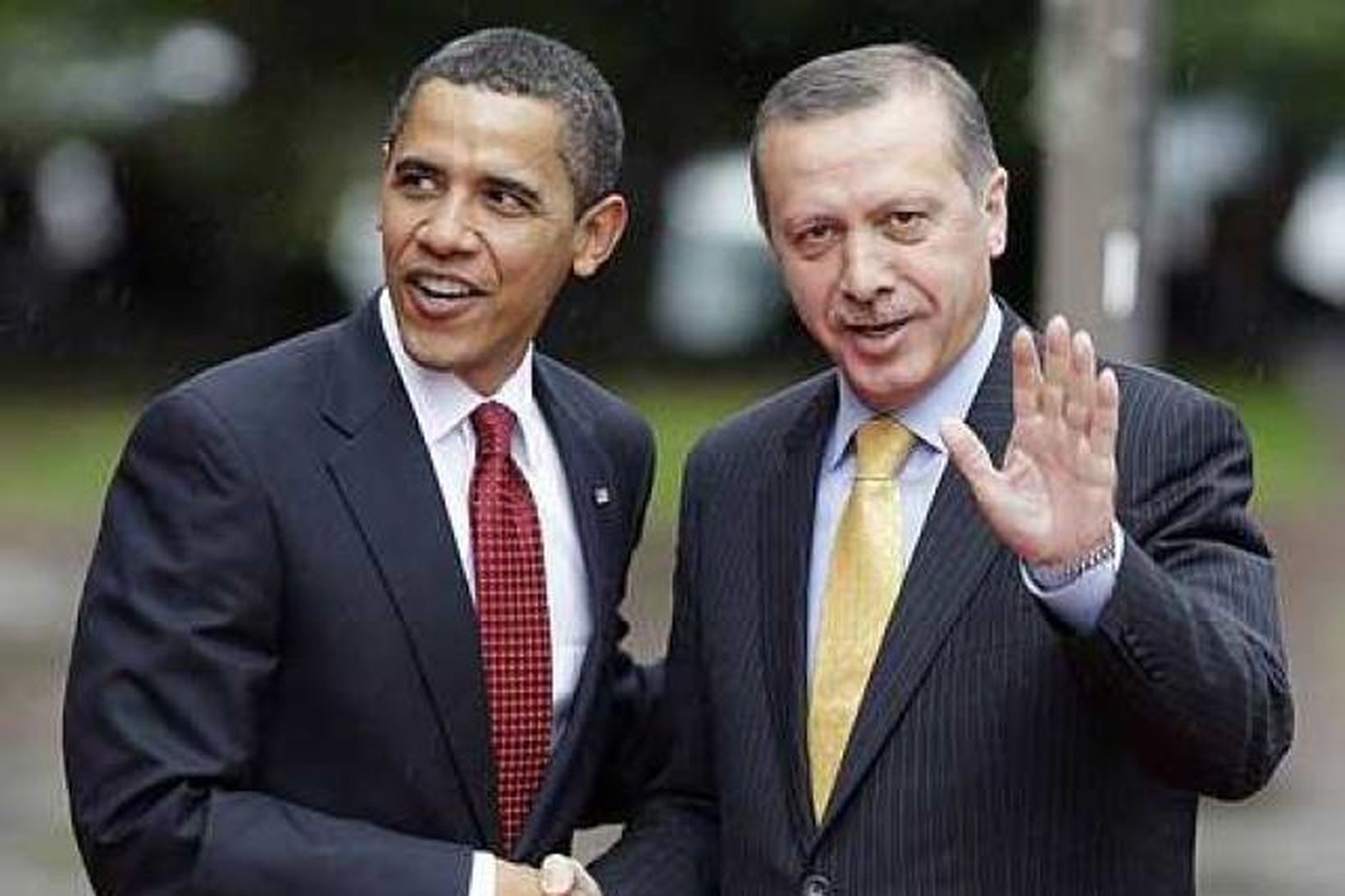 Barack Obama ásamt forsætisráðherra Tyrklands,Tayyip Erdogan
