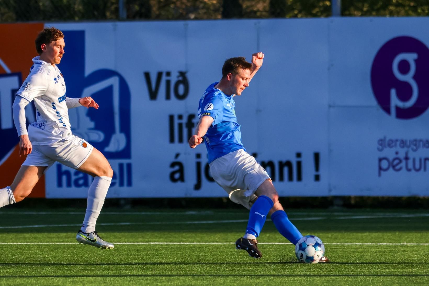 Emil Atlason kom Stjörnunni yfir.