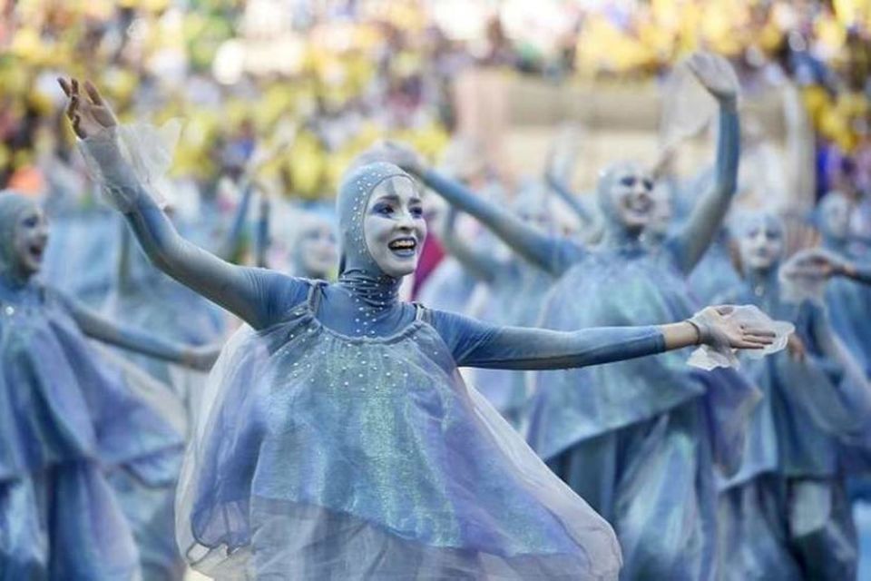 Opnunarhátíð HM 2014 í Sao Paulo í Brasilíu.