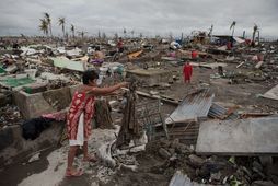 Frá borginni Tacloban á Filippseyjum í dag.