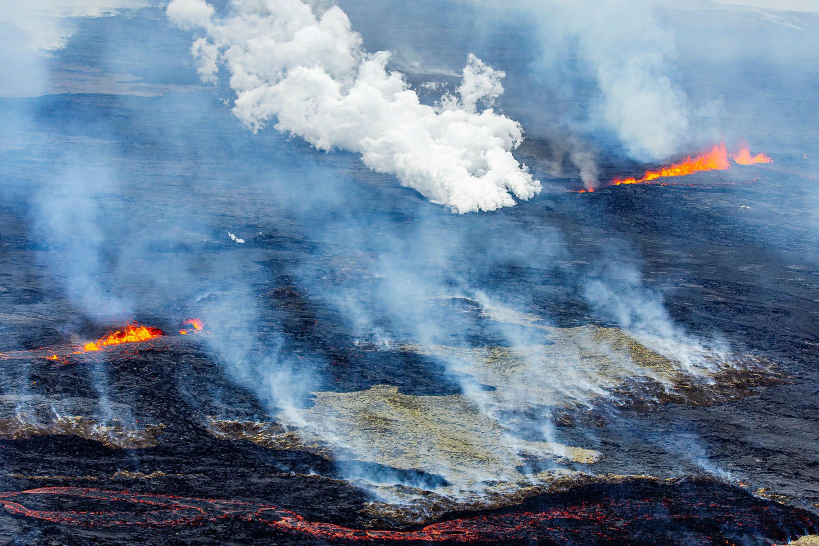 Frá eldgosinu norðan við Stóra-Skógfell sem lauk 6. þessa mánaðar.