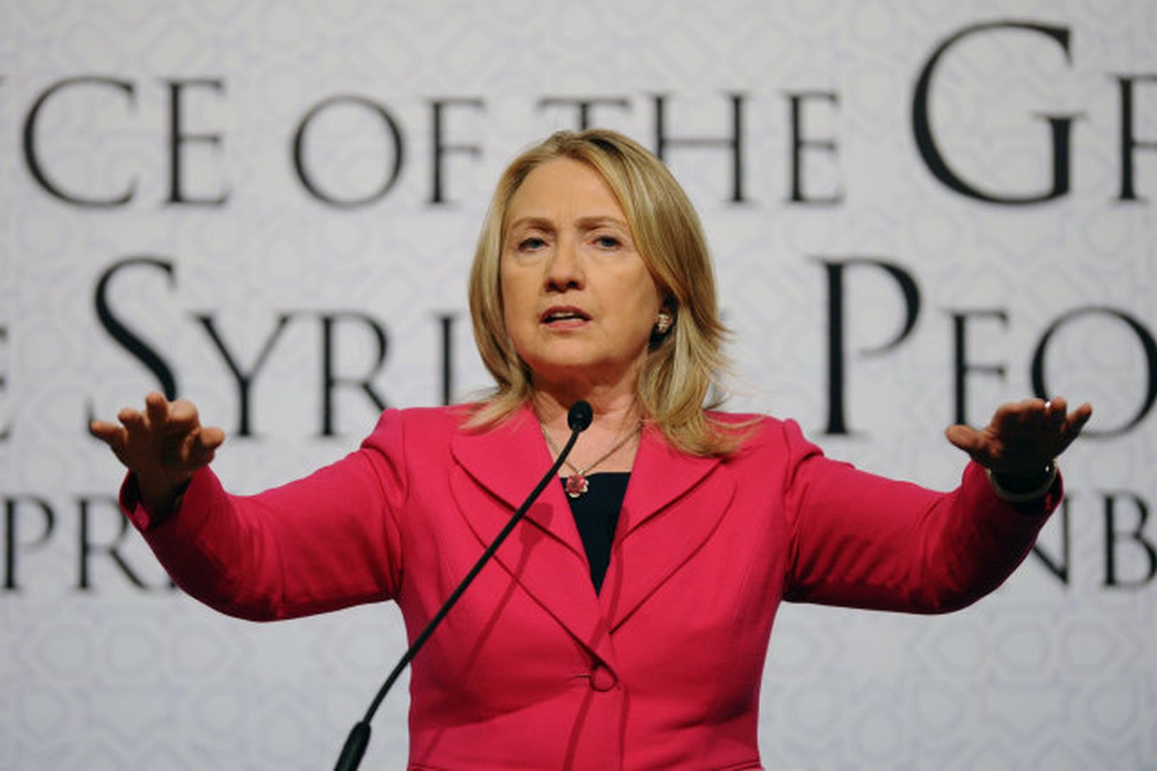 Hillary Rodham Clinton, utanríkisráðherra Bandaríkjanna, á ráðstefnunni í Ístanbúl í …