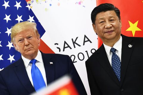 US President Donald Trump and Chinese President Xi Jinping in Japan in June.