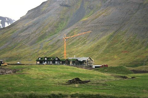 Deplar in the remote Fljótir area in Skagafjörður is constructed in the traditional Icelandic style.