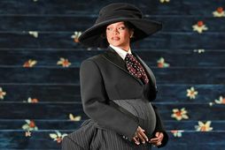 Söngkonan frá Barbados, Rihanna, mætir til Met Gala-viðburðarins á Metropolitan-listasafninu í New York með fallega …