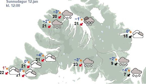 Veðrið að versna á Vestfjörðum