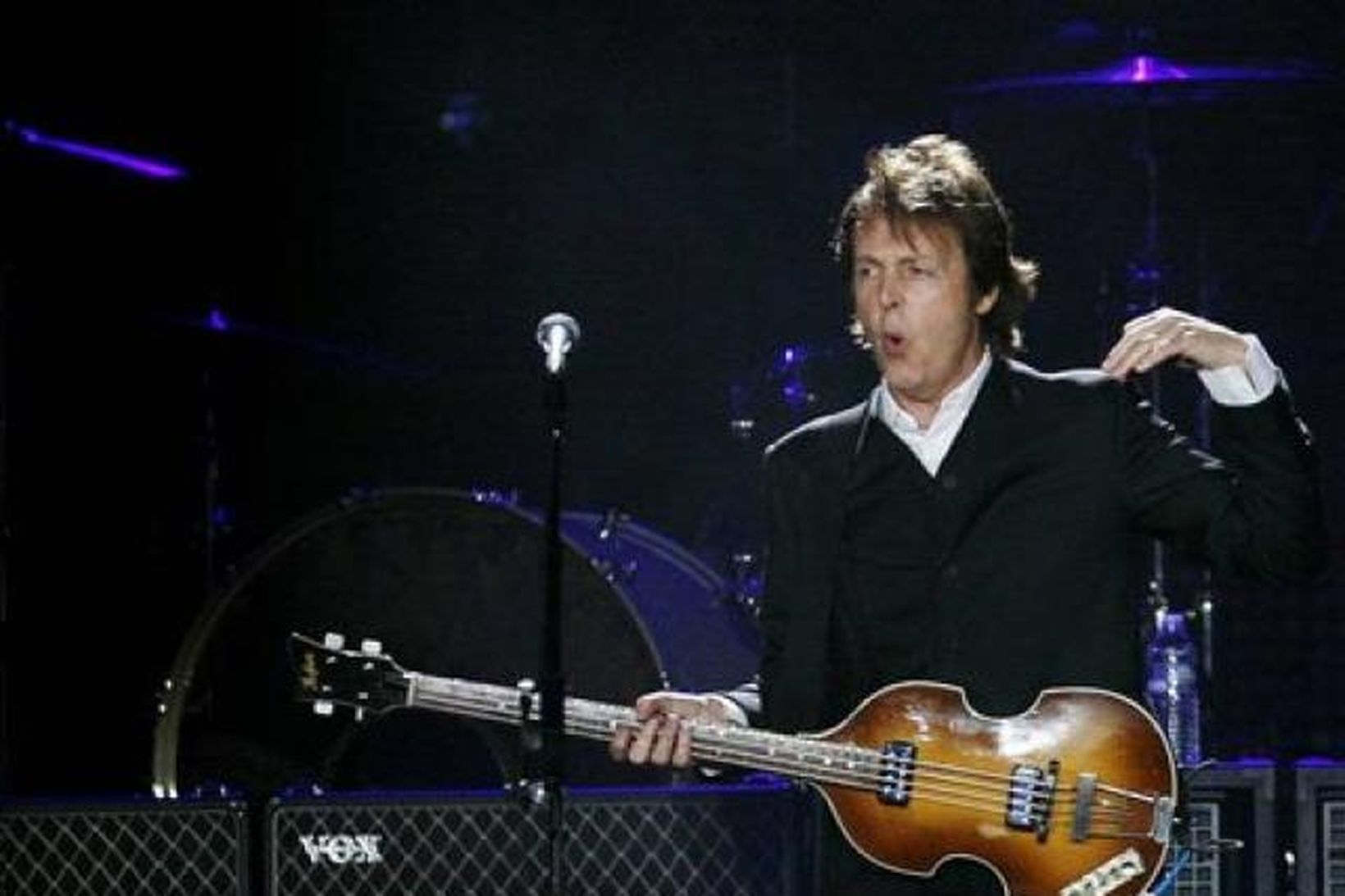 Paul McCartney í góðum gír á tónleikunum á CitiField í …