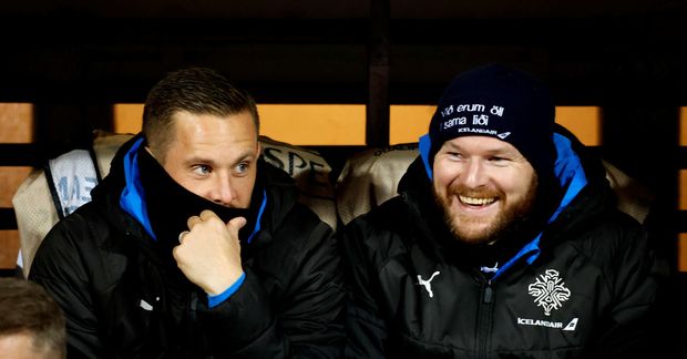 Gylfi Þór Sigurðsson og Aron Einar Gunnarsson verða báðir 36 ára á árinu.