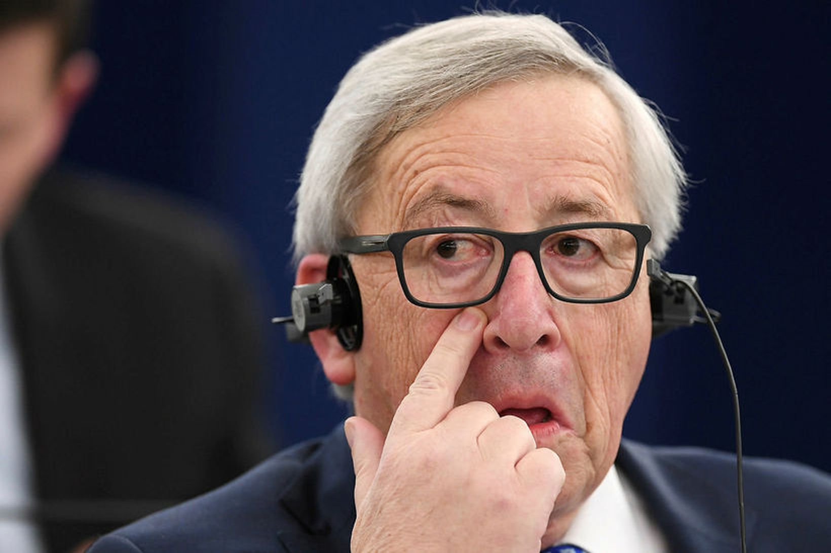Jean-Claude Juncker, forseti framkvæmdastjórnar ESB, í Evrópuþinginu í dag.
