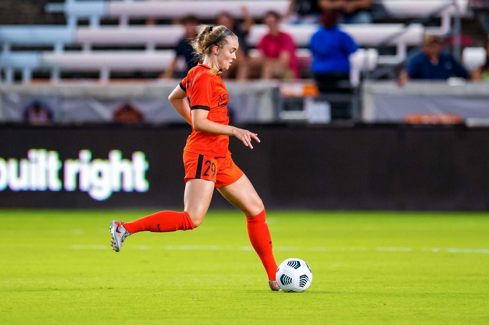 Andrea Rán Hauksdóttir hefur yfirgefið Houston Dash.