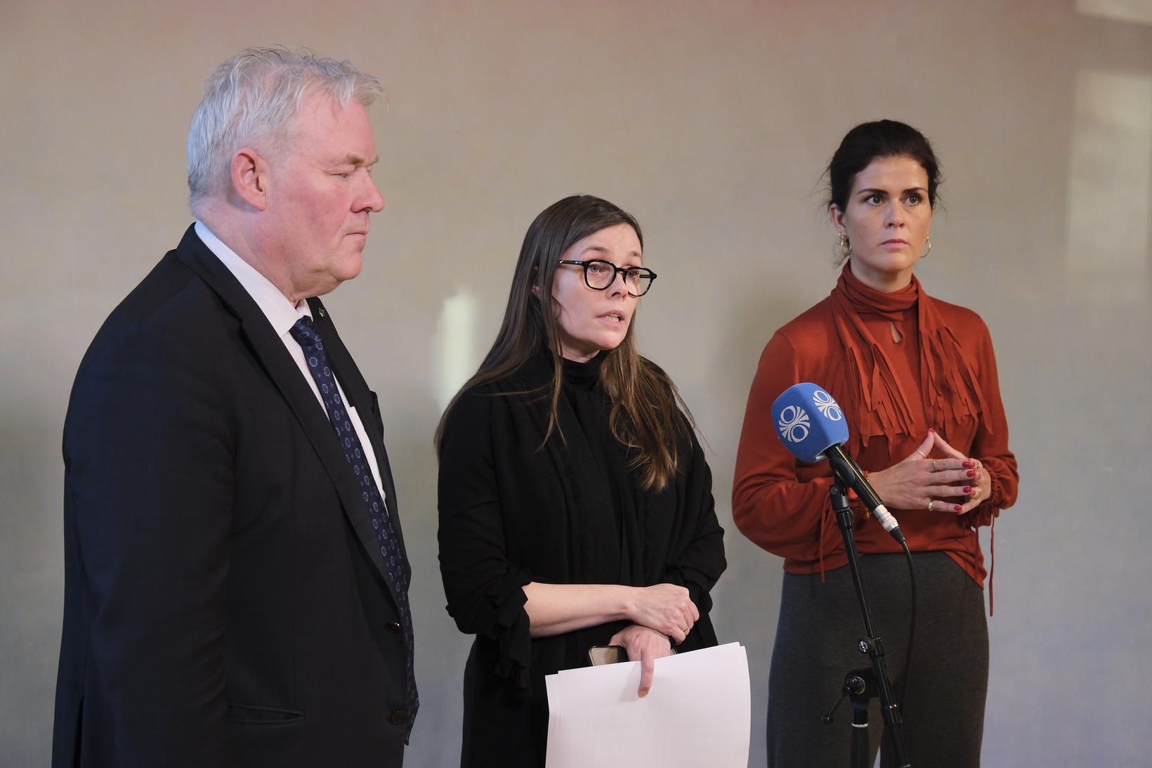 Sigurður Ingi Jóhannsson, Katrín Jakobsdóttir og Þórdís Kolbrún Reykfjörð Gylfadóttir …