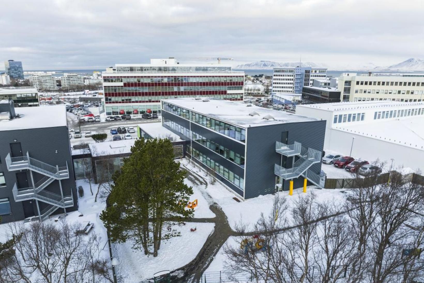 Leikskólinn er nú þegar á fyrstu hæð hússins.