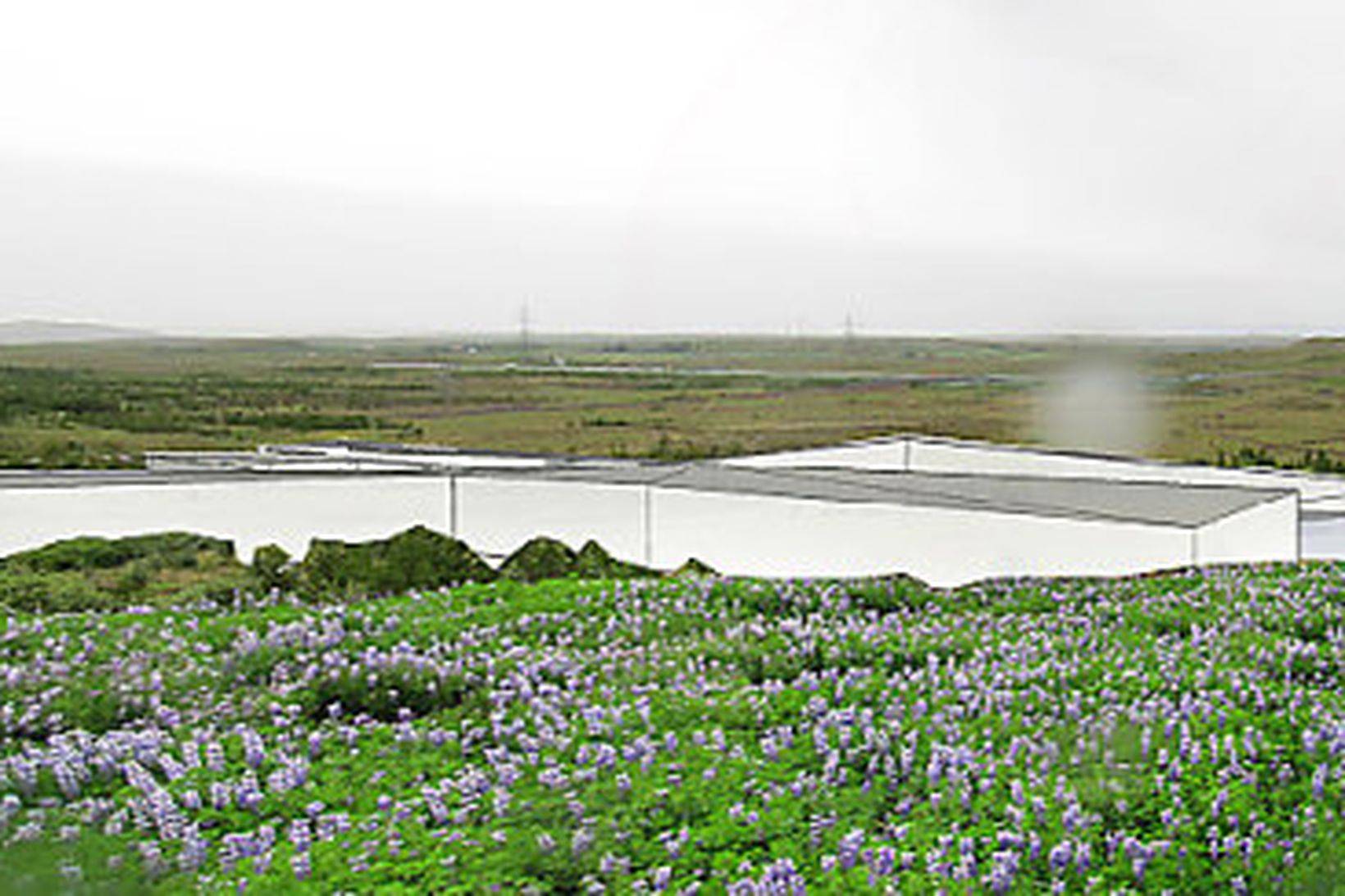 Býja fangelsið á að kúra í gróðursælli laut á Hólmsheiði.