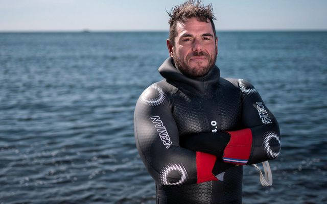 Ross Edgley, a British swimmer who plans to swim around Iceland.