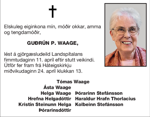 Guðrún P. Waage,