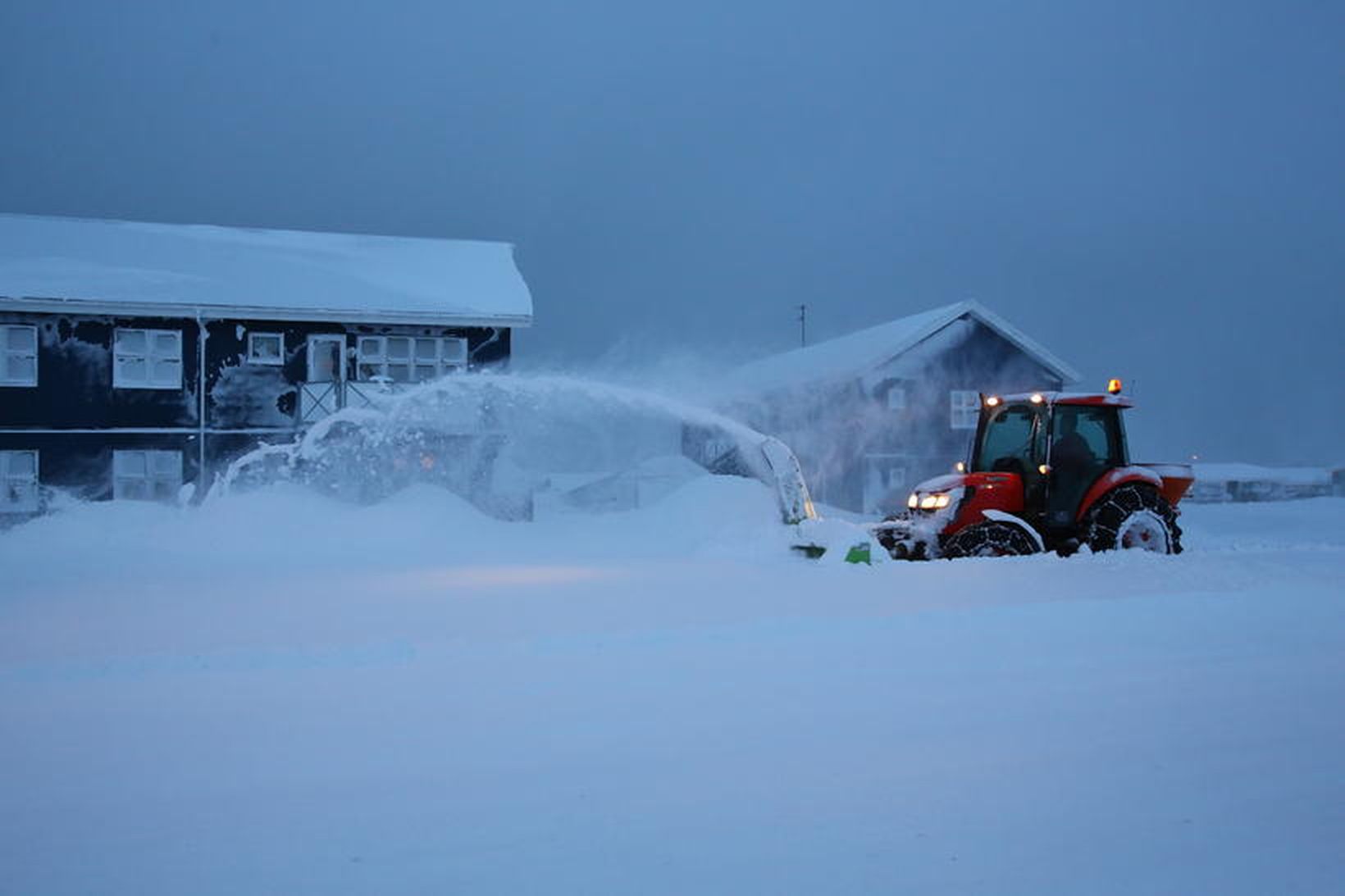 Þeir sem sjá um snjómokstur á Akureyri höfðu í nógu …