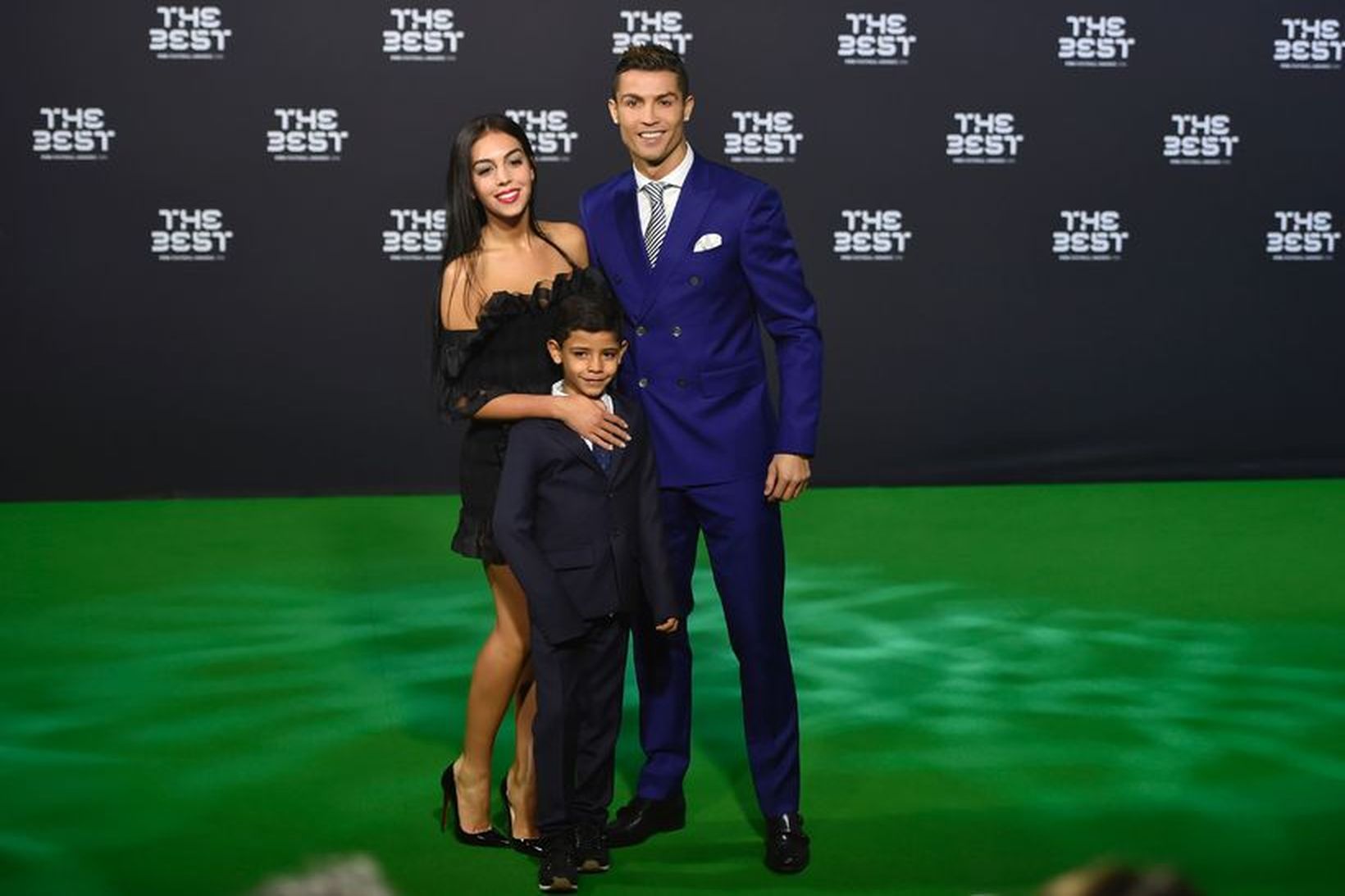 Cristiano Ronaldo, Georgina Rodriguez og sonur hans Cristiano Ronaldo Jr.