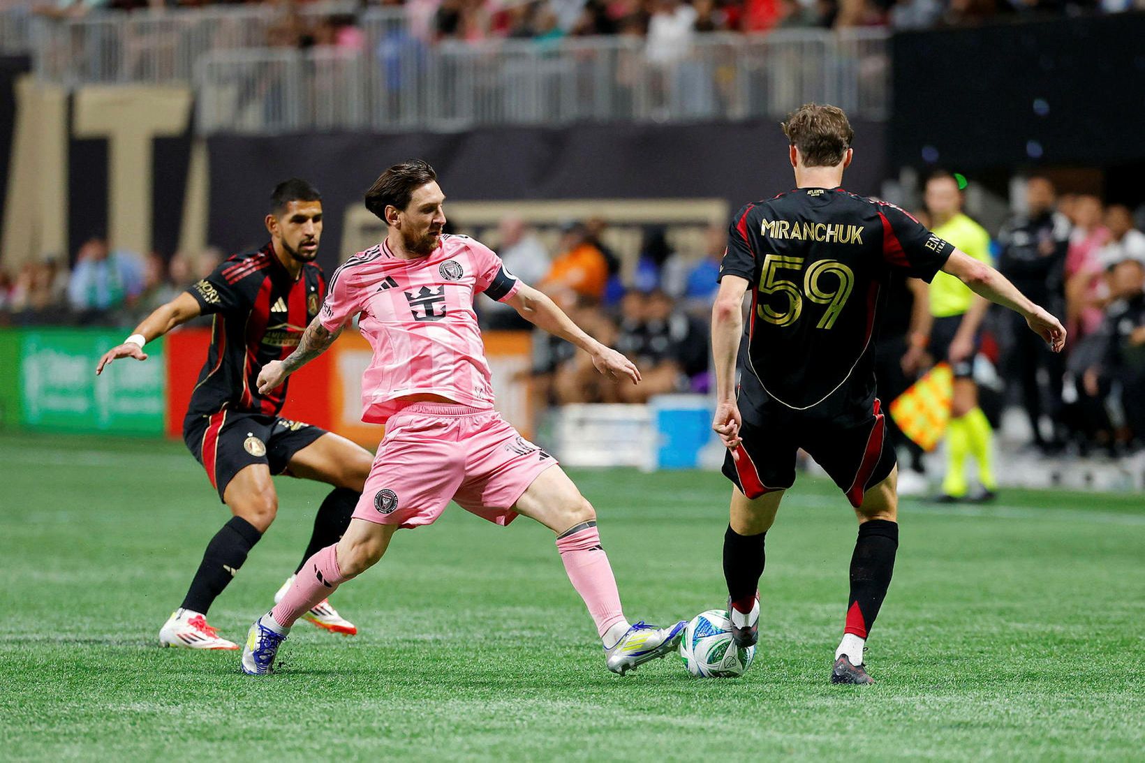 Lionel Messi í leiknum gegn Atlanta United í gærkvöld.