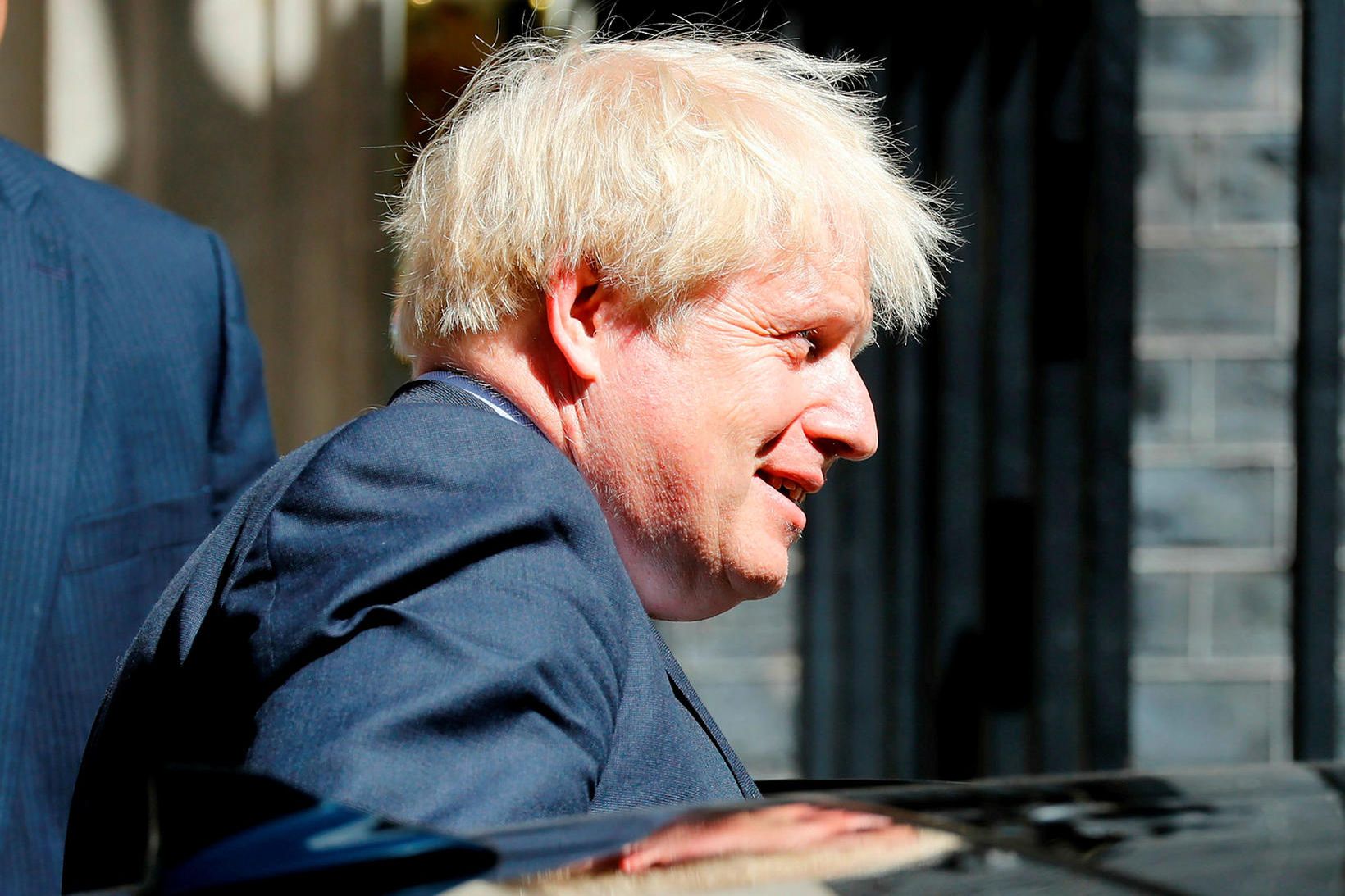 Boris Johnson fyrir utan þinghúsið í síðustu viku.