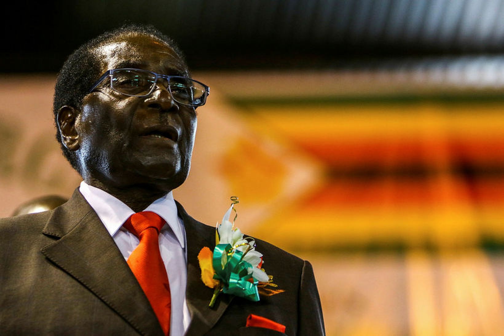 Robert Mugabe í apríl í fyrra.