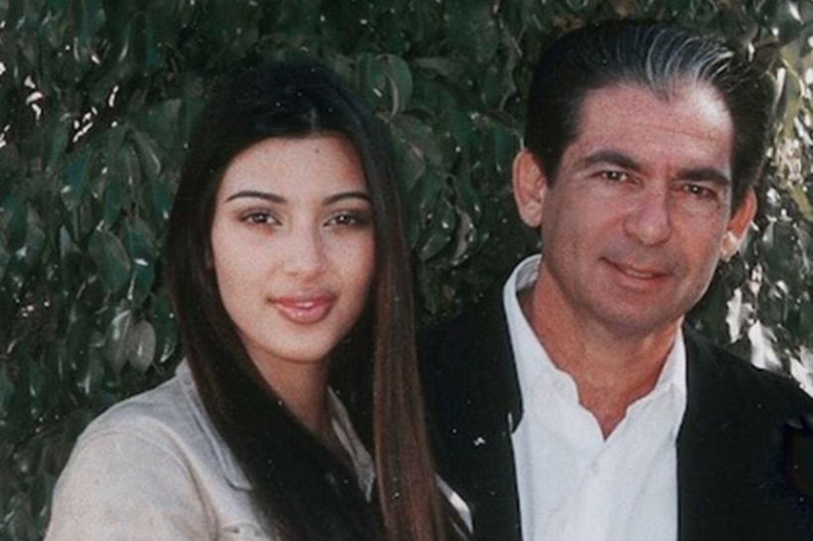 Kim Kardashian ásamt föður sínum Robert Kardashian.
