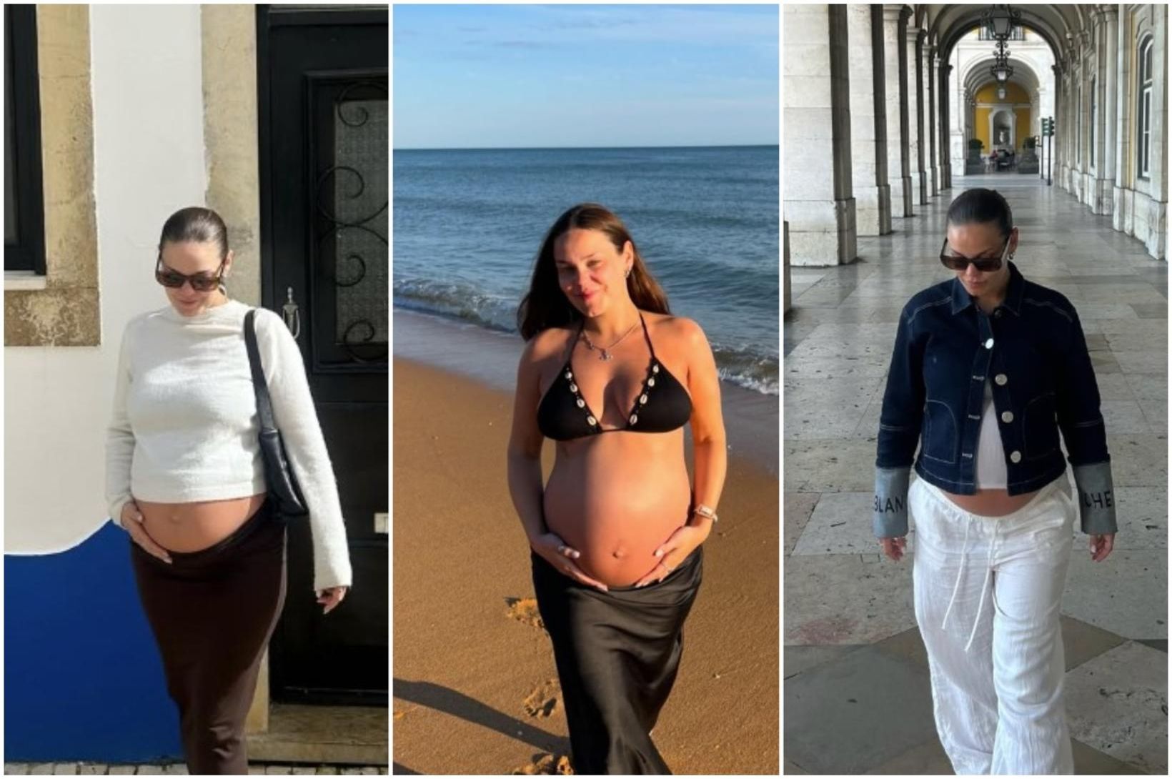 Kristín Pétursdóttir í „babymoon“ í Portúgal