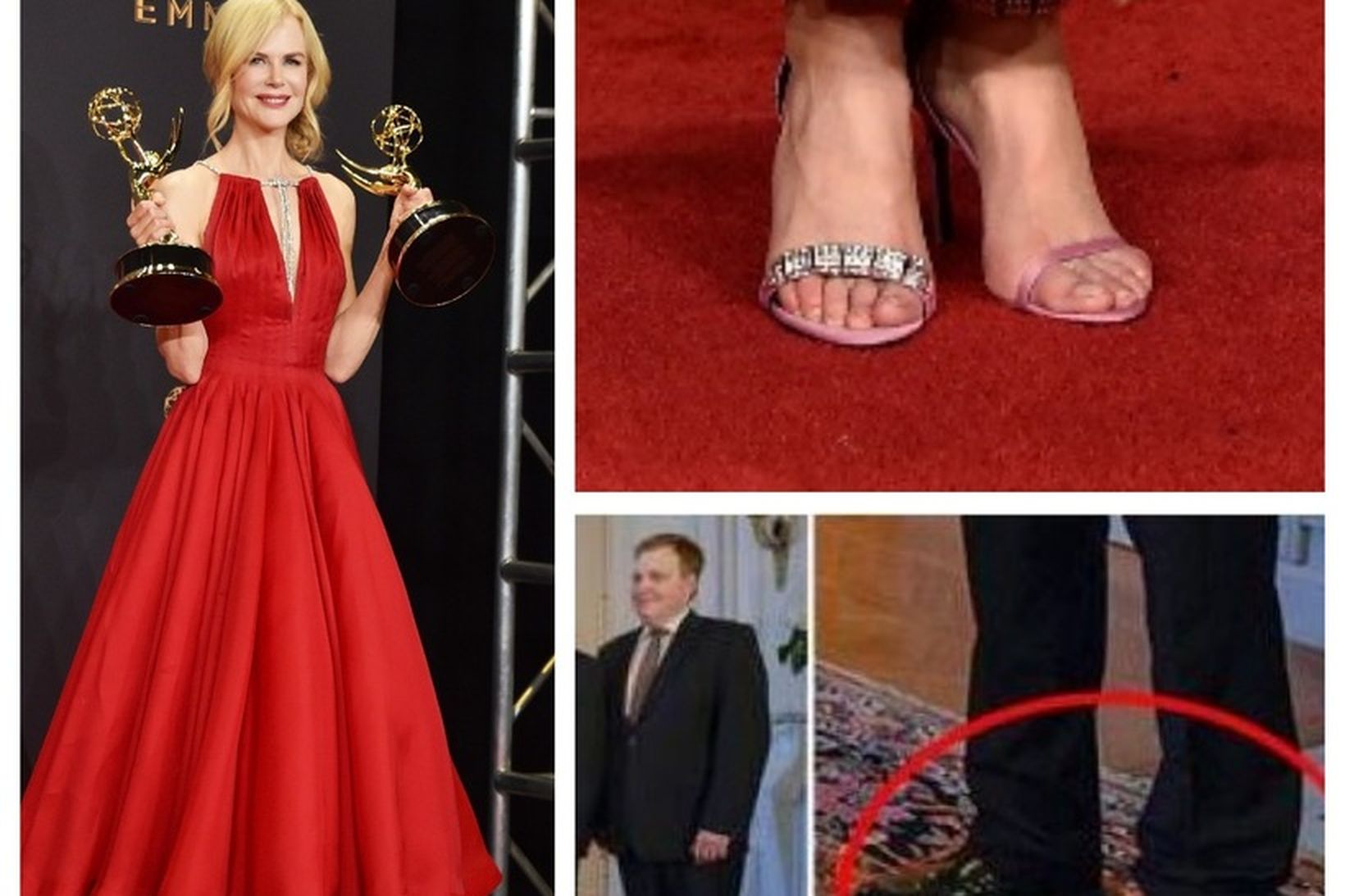 Skórnir sem Nicole Kidman klæddist á Emmy-verðlaunahátíðinni vakti athygli.