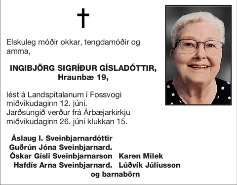 Ingibjörg Sigríður Gísladóttir,