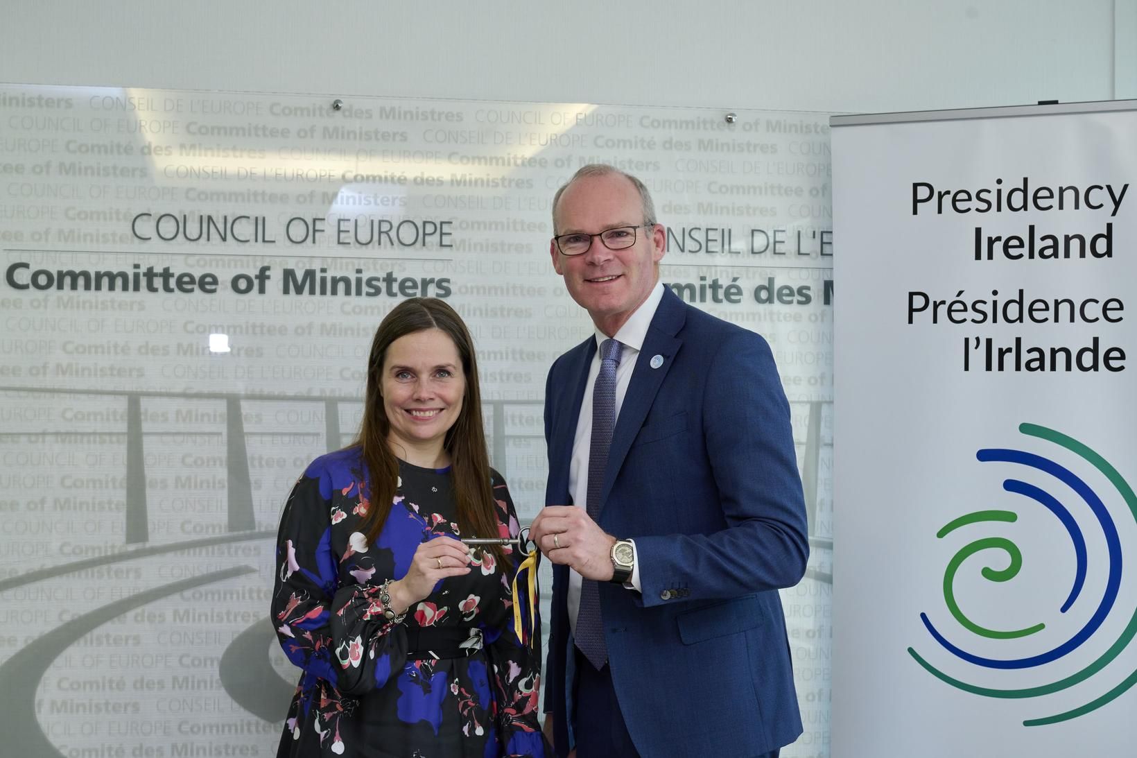 Katrín Jakobsdóttir forsætisráðherra og Simon Coveney, utanríkisráðherra Írlands.