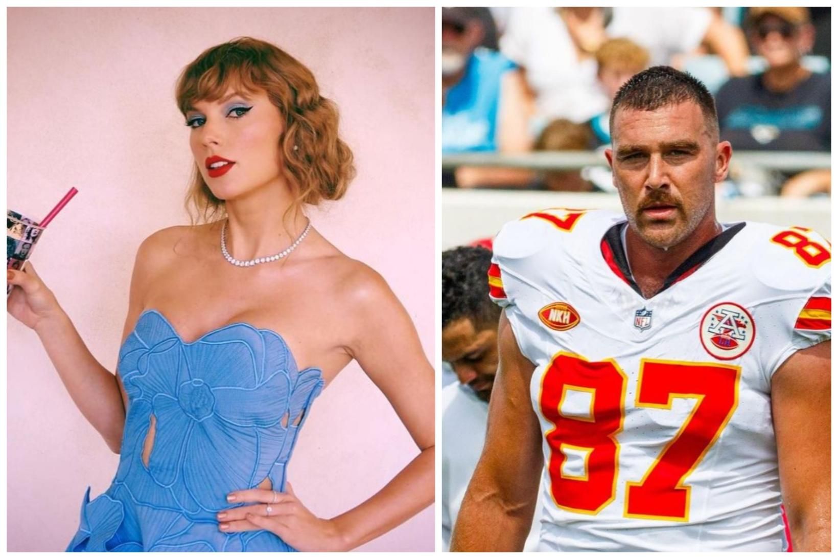 Taylor Swift og Travis Kelce.