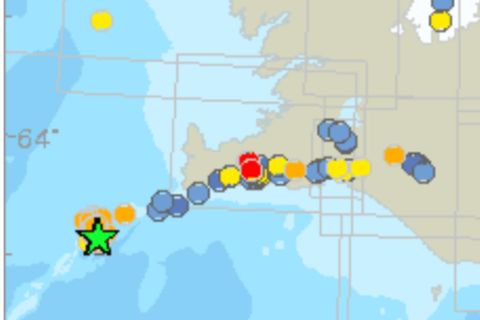 Considerable seismic activity was recorded in the area overnight.