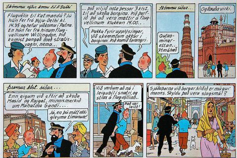 A page from The Adventures of Tintin.
