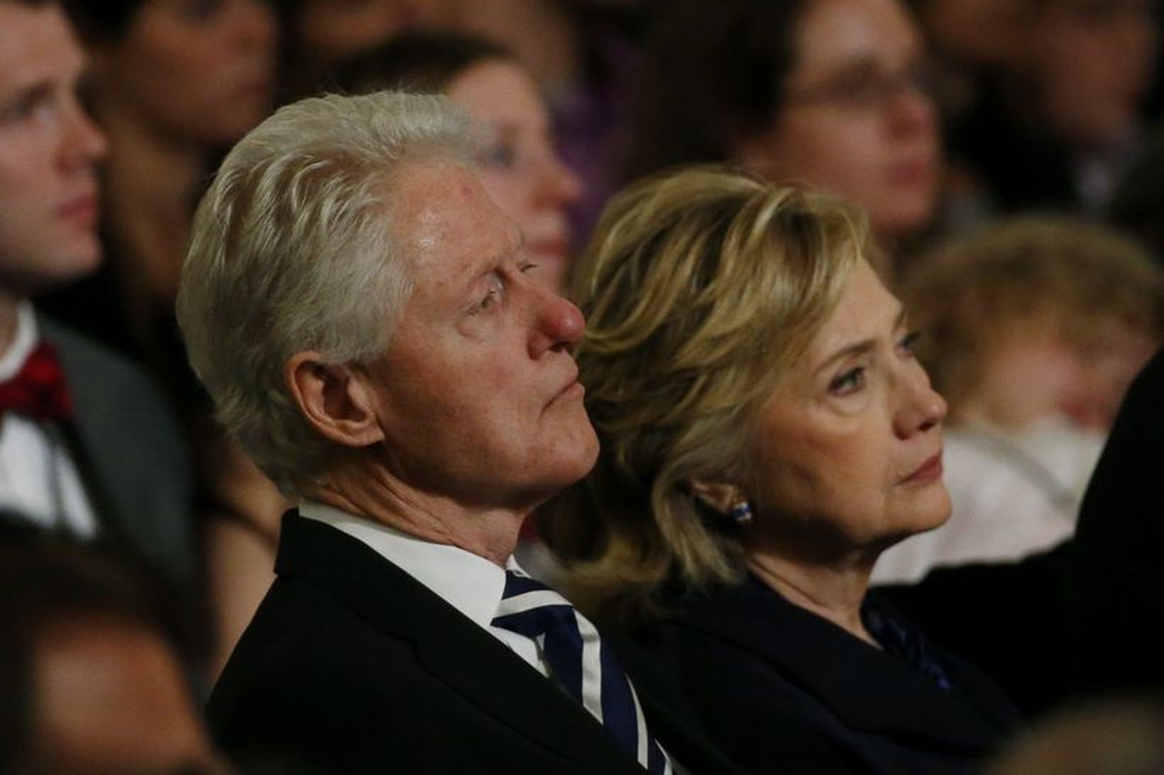 Bill Clinton ásamt eiginkonu sinni Hillary.