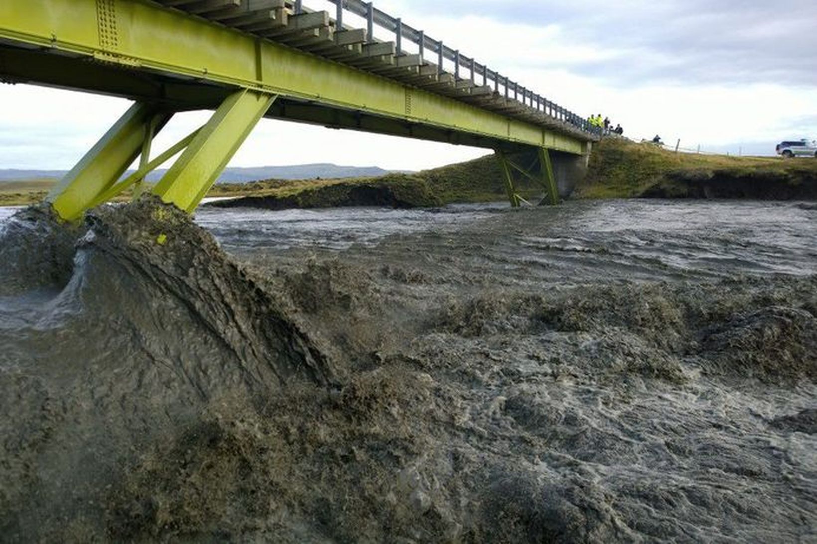 Rennsli í Eldvatni við Ása er ennþá vaxandi og var …