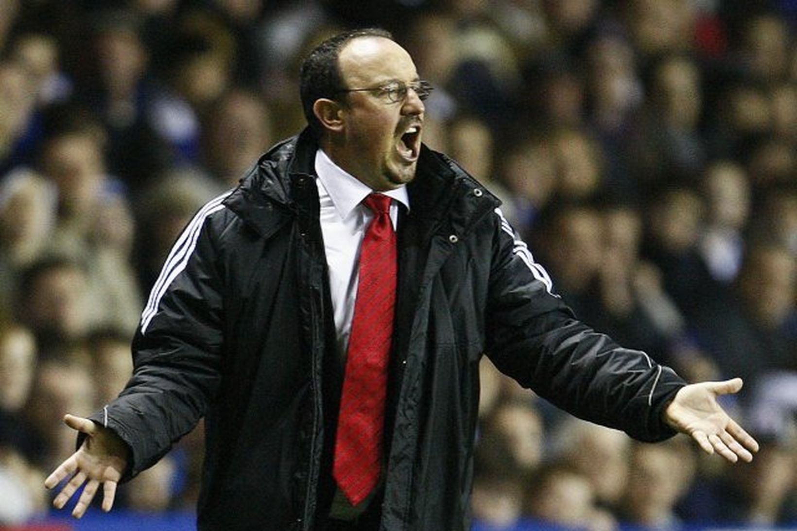 Rafael Benítez knattspyrnustjóri Liverpool.