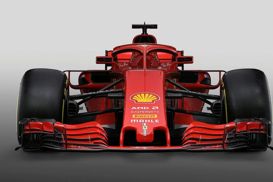 Ferrari svipti SF71H-bílinn hulum í Maranello í dag.