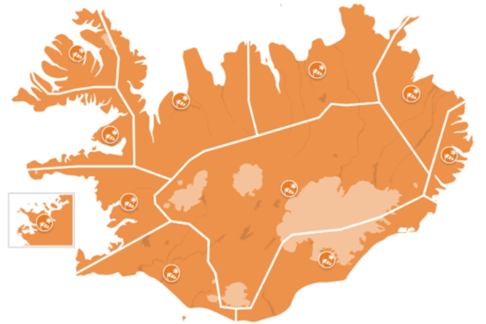 Spár vegna óveðursins aðfaranótt mánudags eru nokkuð stöðugar og hefur …