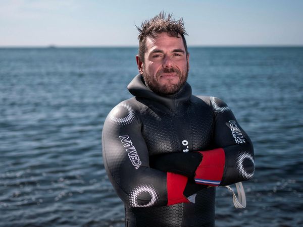 Ross Edgley, a British swimmer who plans to swim around Iceland.