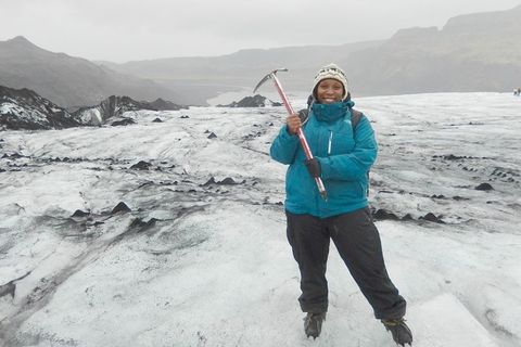 Willona braving the elements in icy Iceland.