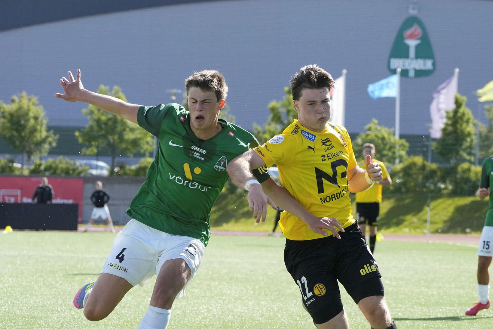 Ásgeir Helgi Orrason úr Breiðabliki og Ómar Björn Stefánsson úr …