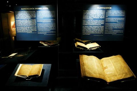 The Grágás manuscript dates back to 1250, it's preserved in Árnastofnun in Reykjavik.