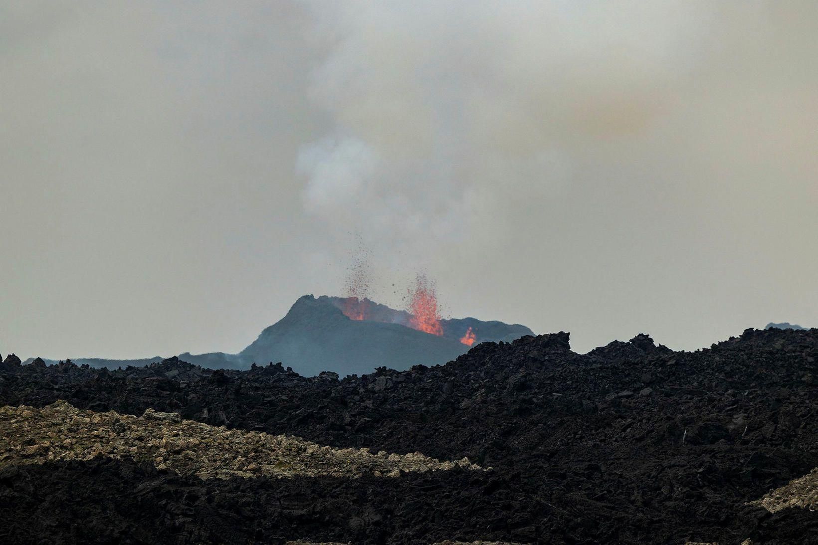 Í dag eru tvær vikur liðnar frá því gosið hófst.