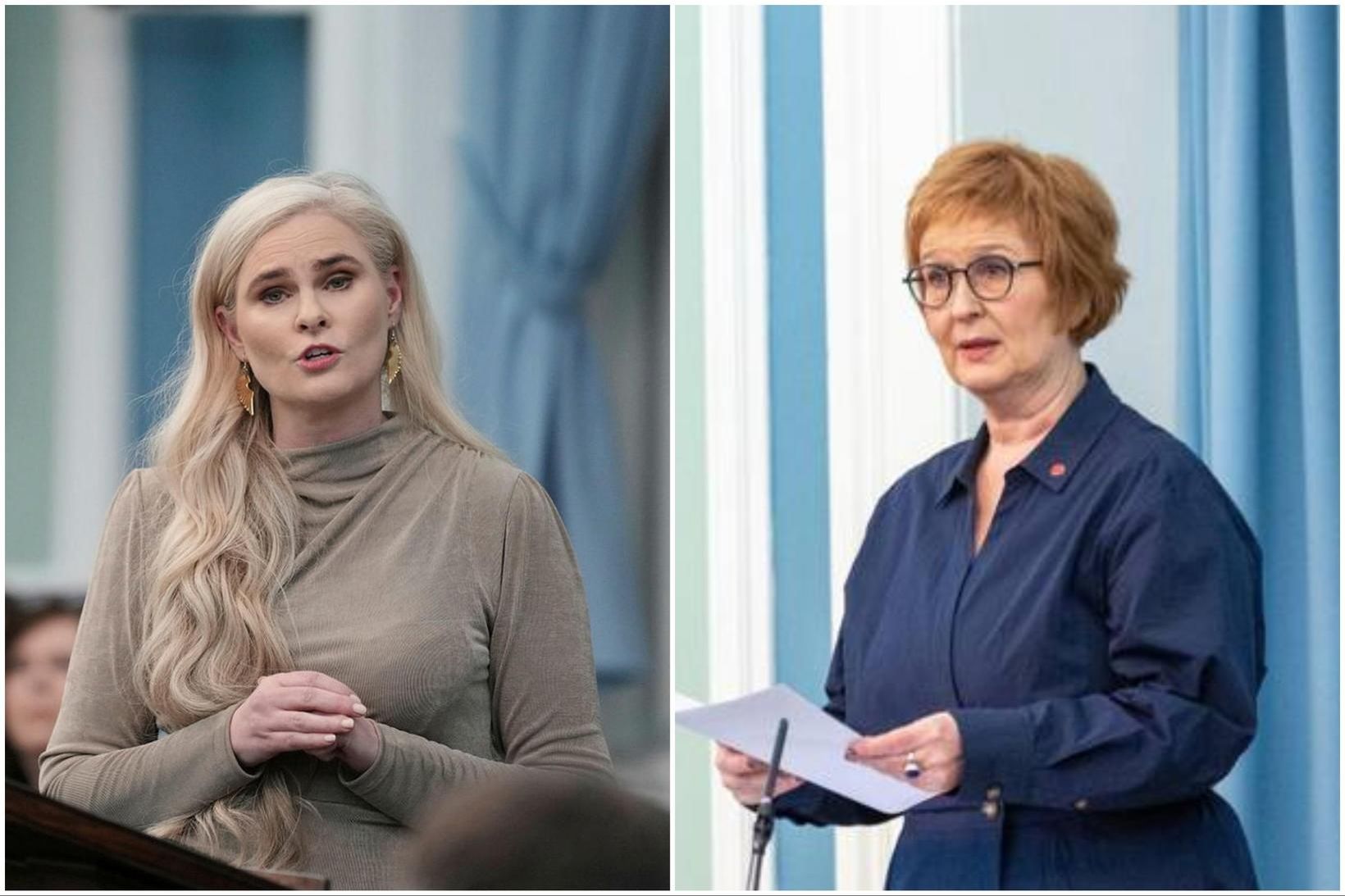 Hildur lagði fram tillöguna fyrir hönd stjórnarandstöðunnar. Til hægri á …