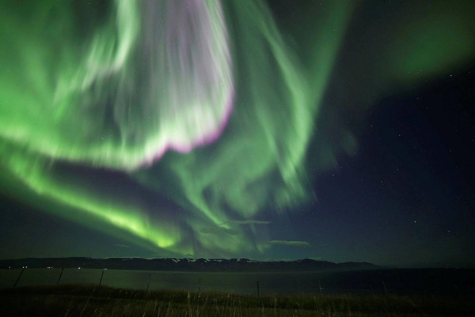 Norðurljósasýning á Húsavík í september.